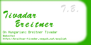 tivadar breitner business card